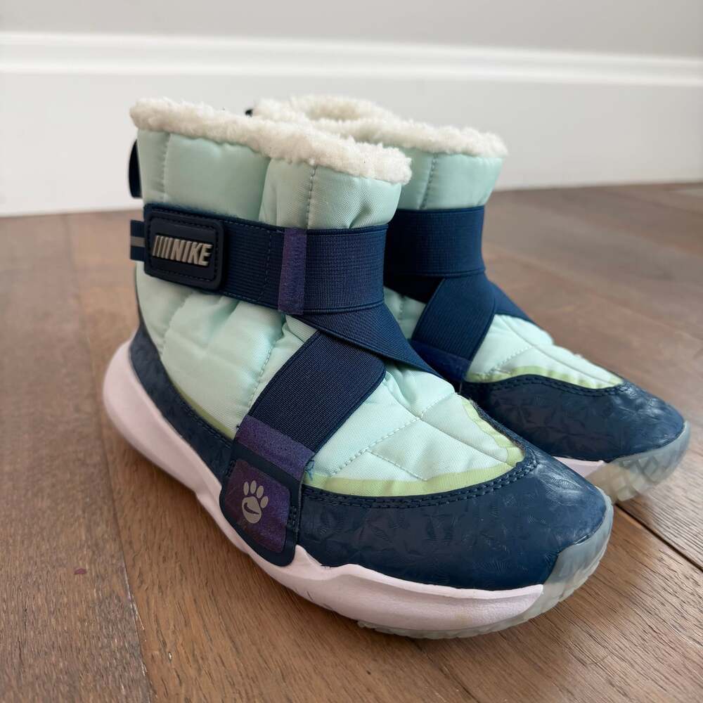 NIKE YOUTH FLEX ADVANCE SE PS WINTER BOOTS PAWPRINTS GLACIER BLUE Size 3 Youth
